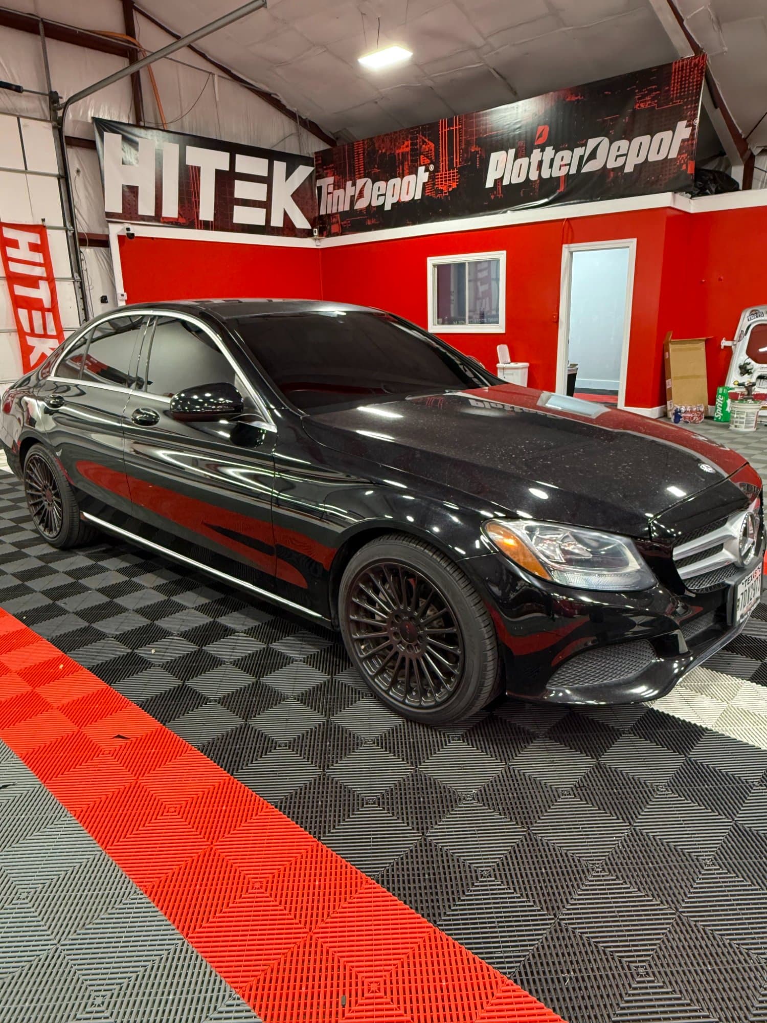 Mercedes-Benz C-Class with premium ceramic window tint by 713 Tint Lab Houston